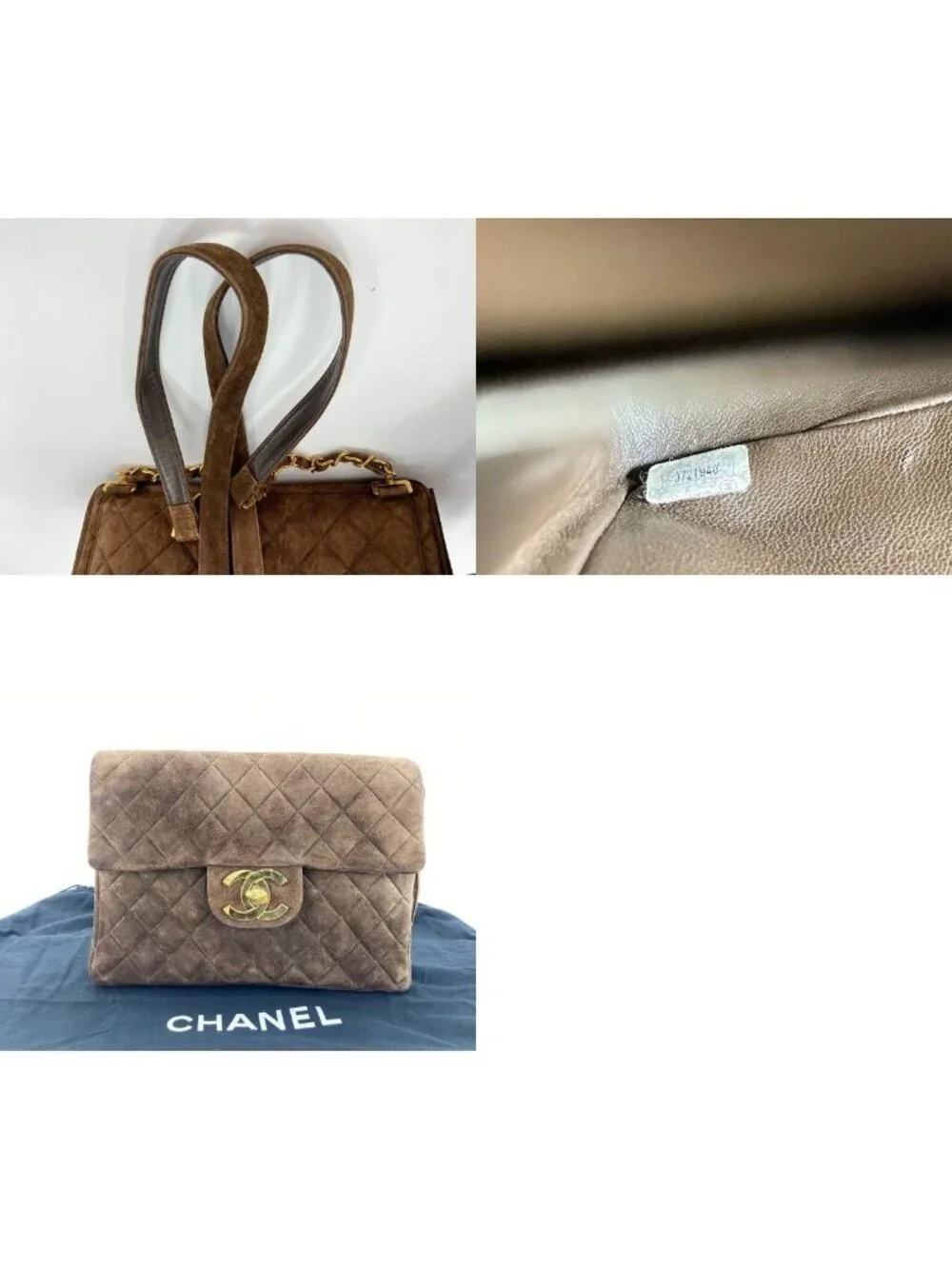 Chanel Backpack Quilted Brown